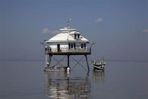 Middle Bay or Mobile Bay Lighthouse, Mobile Bay, Alabama | Library of ...