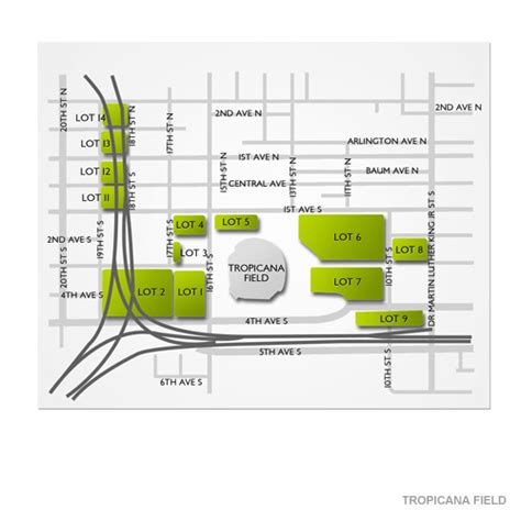 Tropicana Field Parking - Tropicana Field Parking Map | Vivid Seats