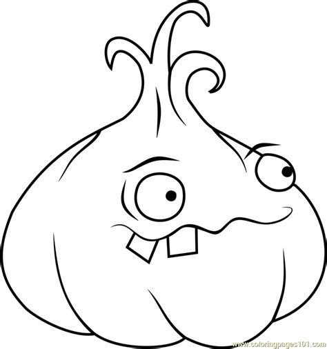 Garlic Coloring Page for Kids - Free Plants vs. Zombies Printable Coloring Pages Online for Kids ...