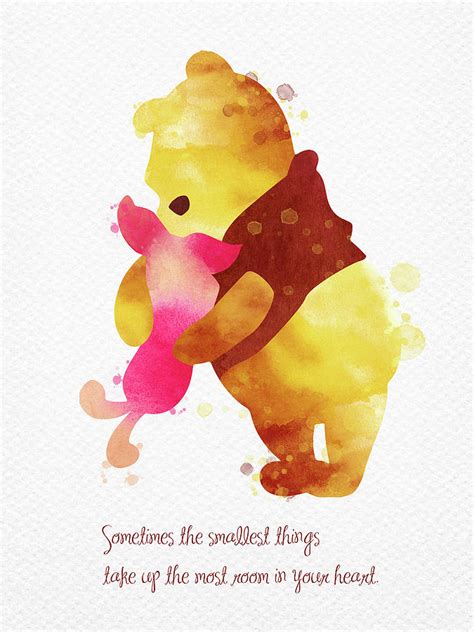 Piglet And Pooh Watercolor 2 Digital Art by Mihaela Pater