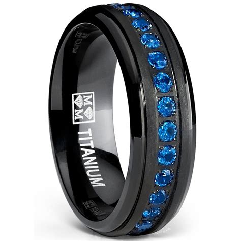 6: Blue Titanium Wedding Bands