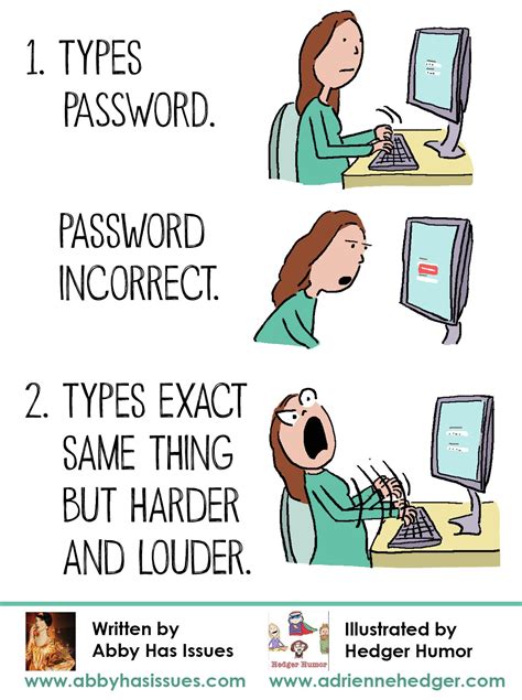 Password problems - Hedger Humor