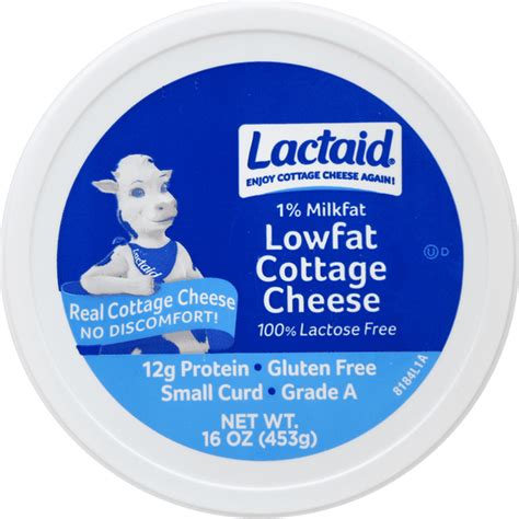 LACTAID Cottage Cheese, Small Curd, 1% Milkfat, Lactose Free, Lowfat (16 oz) - Instacart