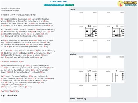 Hợp âm: Christmas Carol - cảm âm, tab guitar, ukulele - lời bài hát | chords.vip