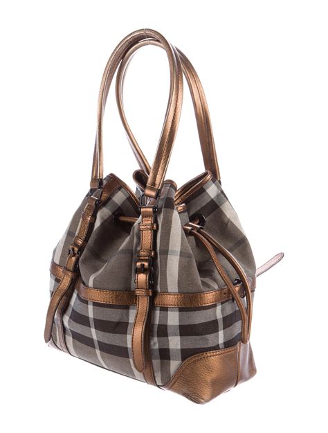 Burberry Smoked Check Shoulder Bag - Handbags - BUR74329 | The RealReal