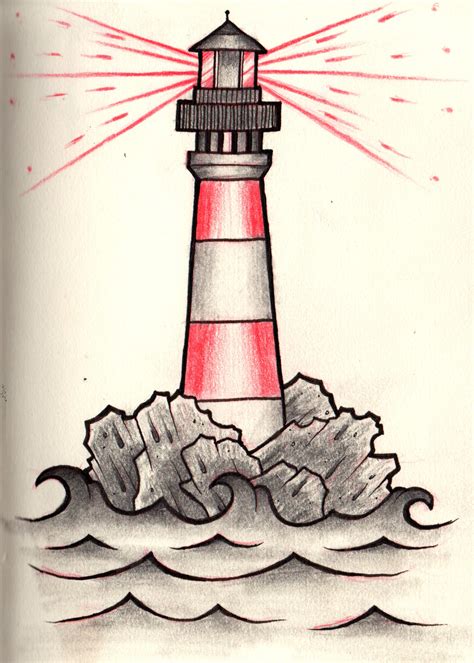 Simple Lighthouse Drawing at GetDrawings | Free download