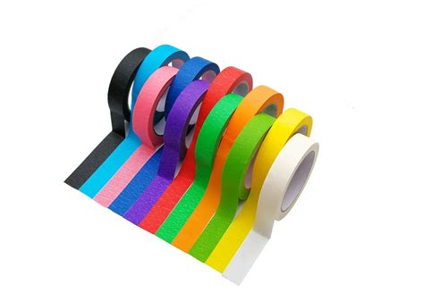 Residue Free Colored Masking Tape Natural Rubber Adhesive For Arts And ...