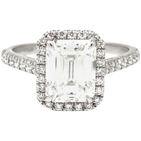 Tiffany and Co. Soleste 1.64 Carat Emerald Cut Diamond Platinum Ring at 1stDibs | tiffany ...