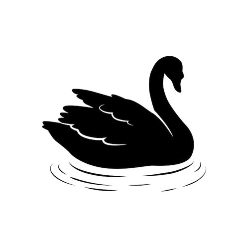 Free Vector | Swan silhouette concept