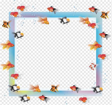 Frames Molding Fish Gilding, fish, border, animals, rectangle png | PNGWing