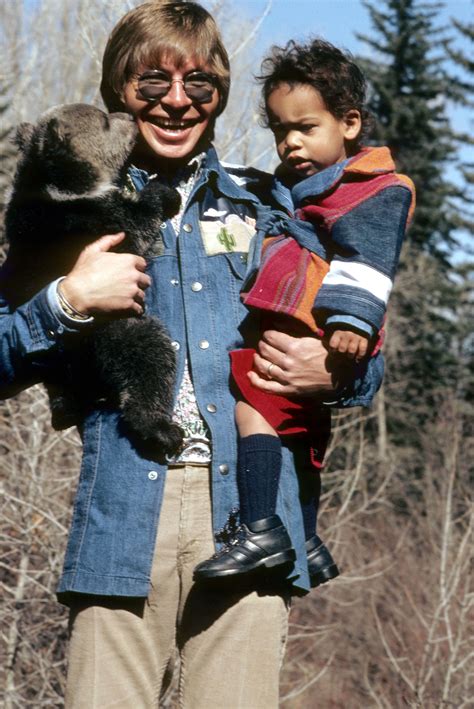 John with his adopted son Zac | John denver, John denver family, John ...