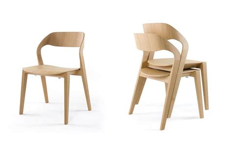 Design wood chair, stackable, minimalist, for Hotel | IDFdesign