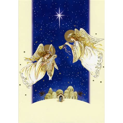 Angels Over Bethlehem Religious Christmas Card | PaperCards.com