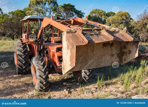 Heavy Bulldozer, Earthmover Machine in Rural Surroundings Stock Photo ...