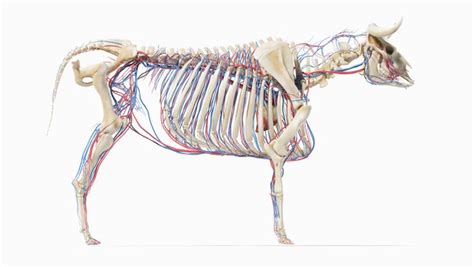 Bull Body, Skeleton and Vascular System Static 3D model - TurboSquid 1724581