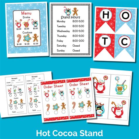 Hot Cocoa Stand Dramatic Play Printables Activities for Kids | Etsy