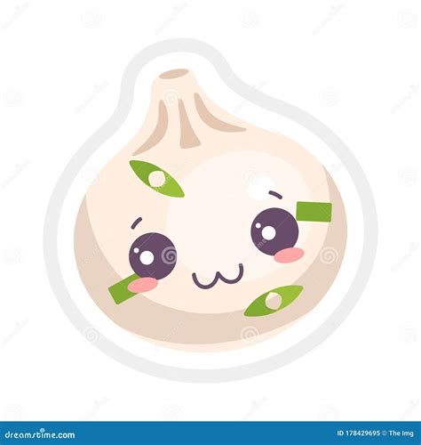 Chinese Dumpling Cute Kawaii Vector Character | CartoonDealer.com #178429695