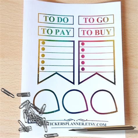 FOIL Planner Stickers Foil Stickers Planner to Do to Pay to - Etsy