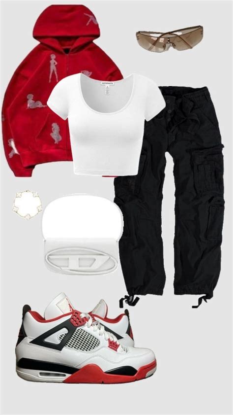 red streetwear outfit/Jordans>> | Vêtements stylés, Mode femme, Mode