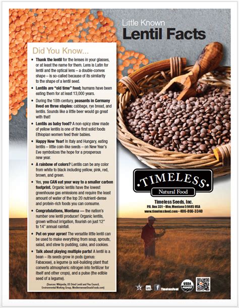 Timeless Natural Food | Lentil Information SheetsLentil Information Sheets - Timeless Natural Food