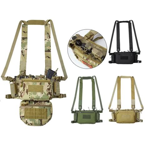 TACTICAL MOLLE CHEST Rig Adjustable Modular Vest For Airsoft Magazine Recon Bag $41.93 - PicClick