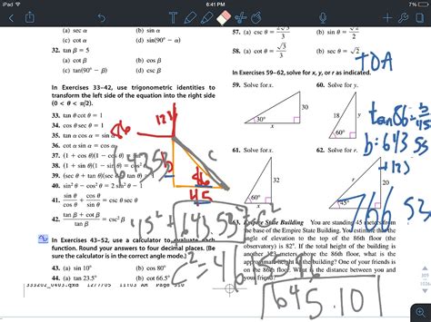 4.3- Applications of Right Triangle Trigonometry | Math, Trigonometry, Precalculus, Right ...