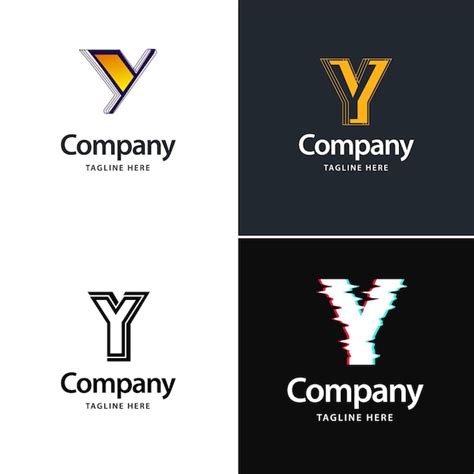 Free Vector | Letter Y Big Logo Pack Design Creative Modern logos ...