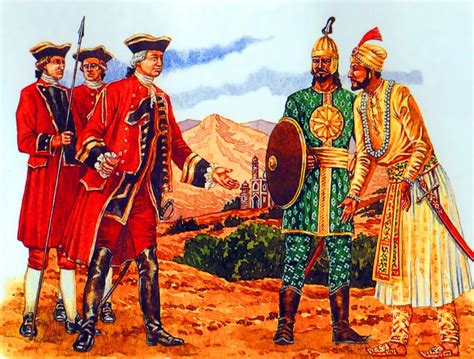 Lord Robert Clive meeting Mir Jafar after the Battle of Plassey