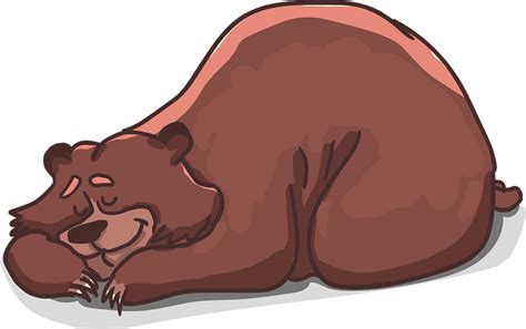 Sleeping bear clipart. Free download transparent .PNG | Creazilla