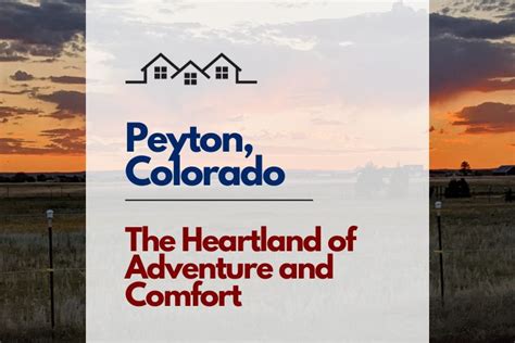 Peyton, Colorado: The Heartland of Adventure and Comfort