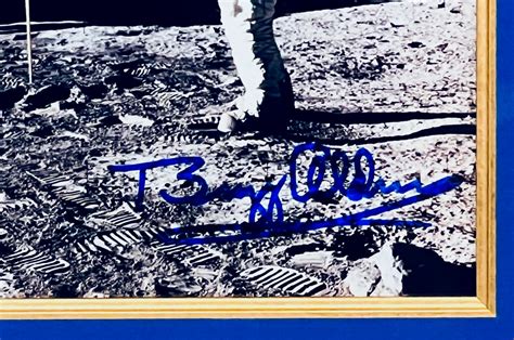 BUZZ ALDRIN APOLLO 11 HAND-SIGNED PHOTO AMERICAN FLAG ON LUNAR SURFACE – Zazoo Fine Art Gallery