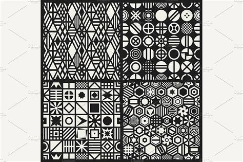 Set of Geometric Seamless Patterns | Photoshop Graphics ~ Creative Market