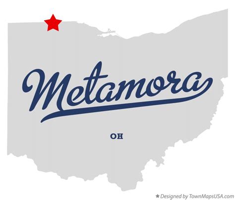 Map of Metamora, OH, Ohio