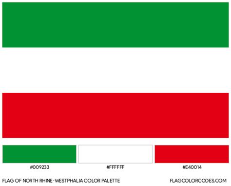 North Rhine-Westphalia flag color codes