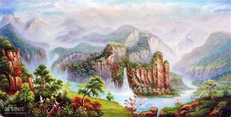 Tropical Paradise | Art Paintings for Sale, Online Gallery | Landscape art painting, Landscape ...