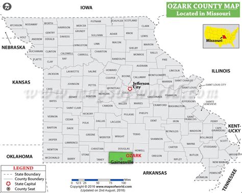 Physical Map Of Ozark County - Bank2home.com