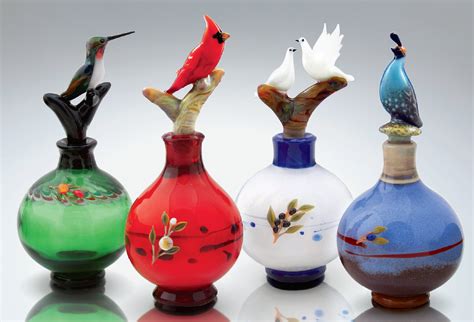 Bird Perfume Bottles by Chris Pantos (Art Glass Perfume Bottles) | Artful Home
