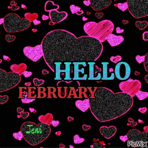 Pink And Black Hearts - Hello February Gif Pictures, Photos, and Images ...