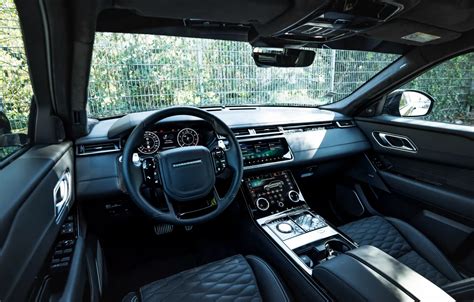 Wallpaper black, interior, Land Rover, Range Rover, SUV, Manhart, 2020 ...