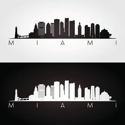 Miami Usa Skyline Stock Illustration - Download Image Now ...