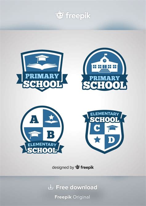 Premium Vector | Flat school logo template collection | School logo ...