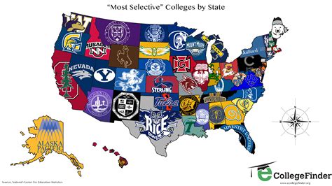 Total Frat Move | U.S. Map Shows The Most Selective Colleges By State