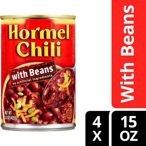 Hormel Chili with Beans, 15 Oz (Pack of 4) - Walmart.com - Walmart.com