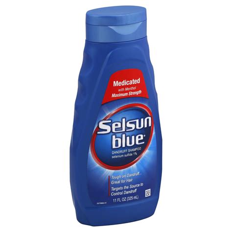 Selsun Blue Dandruff Shampoo with Menthol, Medicated Treatment, 11 fl oz (325 ml)
