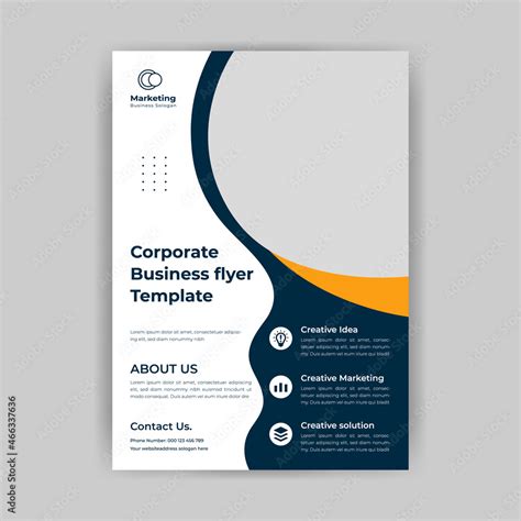 Simple corporate business flyer design template, poster flyer pamphlet ...