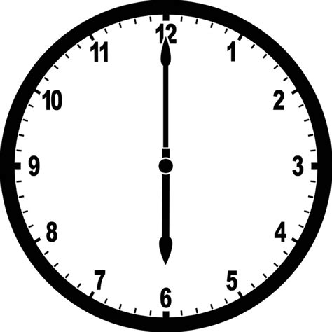 Clock 6:00 | ClipArt ETC