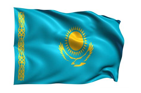 Kazakhstan Waving flag Realistic Transparent Background 15309569 PNG