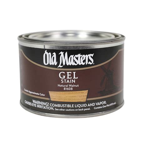 Old Masters 81608 Gel Stain Semi-Transparent Natural Walnut Oil-Based ...