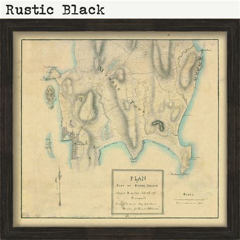 MIDDLETOWN, Rhode Island - Circa 1700s Map