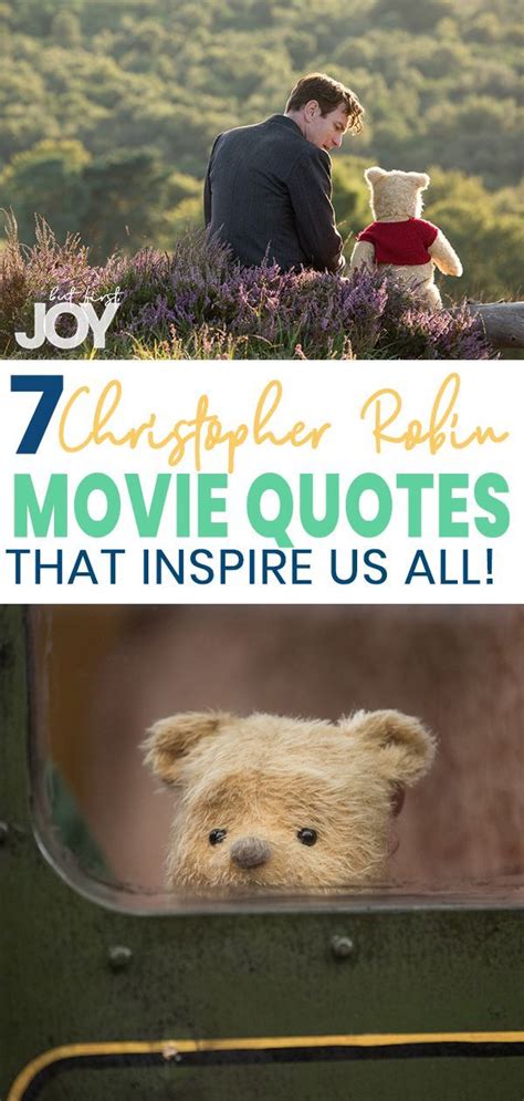 7 Christopher Robin movie quotes about life that INSPIRE us all - 2018 via @JoyceDuboise Pooh ...